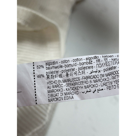 Zara mini t-shirt dress high collar rib knit ivory cream new casual Sz S - Picture 9 of 12